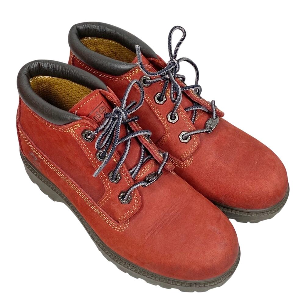 Timberland Waterproof Red Hiking Boots Size 5.5M